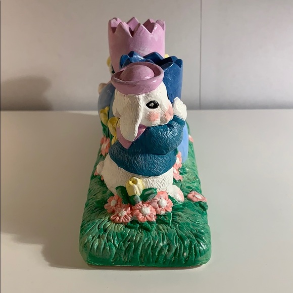 Easter Bunny Candlestick Holder Decor Rabbit Hare - Picture 5 of 8